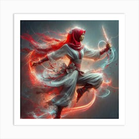 Muslim Girl With Sword Art Print