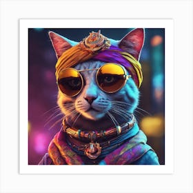 King Cat Art Print