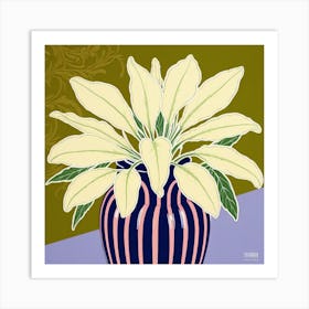 White Philodendron Art Print