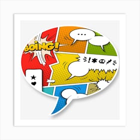 Comics Comic Book Text Logospeech Balloon Art Print