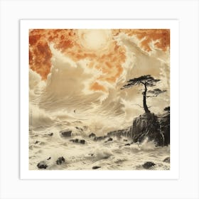 烈日の嵐 Storm Under The Blazing Sun Art Print