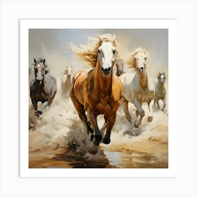 Noble Neighs Echoes Of Valor Art Print