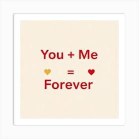 You + Me = Forever Poster