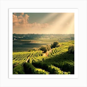 Vineyards In Tuscany Art Print