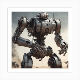 Robot In The Desert 12 Art Print