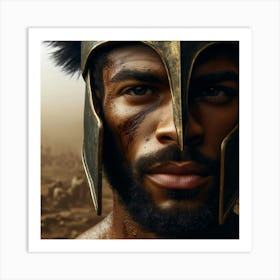 Portrait Of A Spartan Warrior Art Print