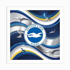 Brighton and Hove Albion Logo Wall Art 20 Art Print