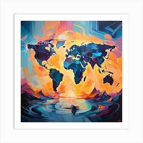 World Map 44 Art Print