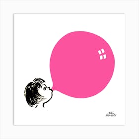 Bubblegum Square Art Print