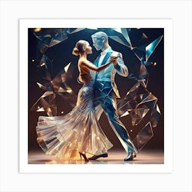 Pareja De Cristal Bailando Art Print