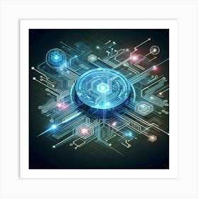 Futuristic Technology Concept Art Print