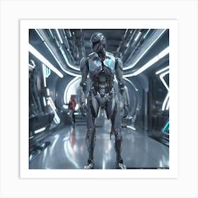 Futuristic Robot 140 Art Print