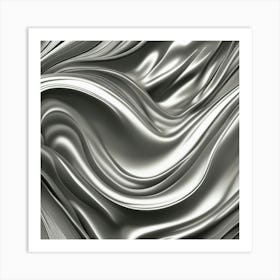 Abstract Silver Fabric Background Art Print