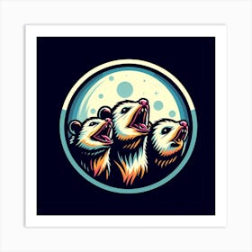 Opossums Art Print