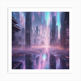 Futuristic Cityscape 1 Art Print