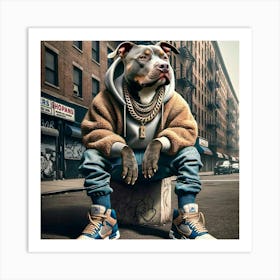 Hip Hop Dog 5 Art Print