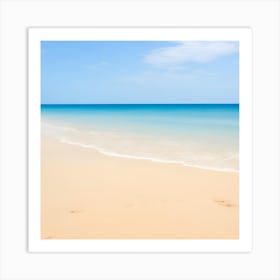 Sand Beach With Waves In Summer Art Print