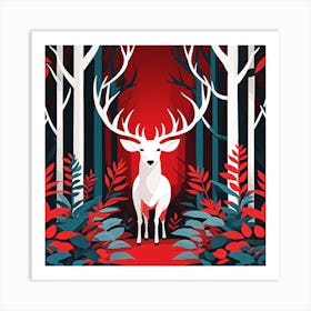 Deer In The Forest 1 Art Print