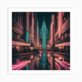 Neon City 10 Art Print