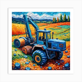 Tractor In The Field Art Print