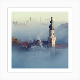 Fog Over A City Art Print