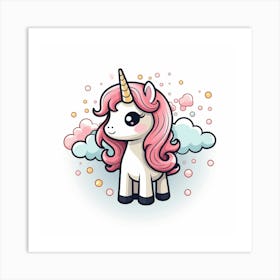 Cute Unicorn 343 Art Print