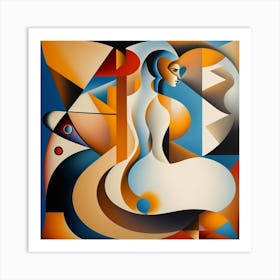 Her in abstract 10 Art Print