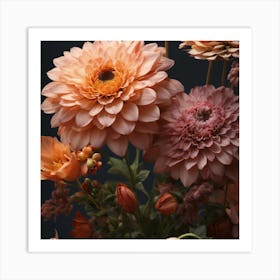 Dahlias Art Print