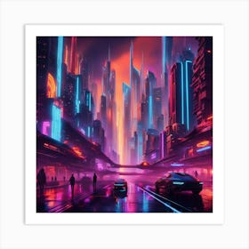 Futuristic City 27 Art Print