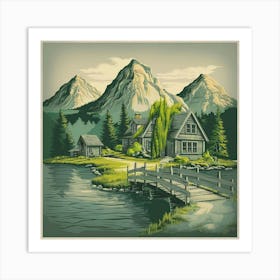 House By The Lake 1 Art Print