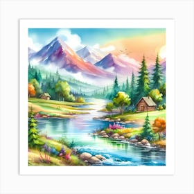 Landscape Painting 45 Art Print