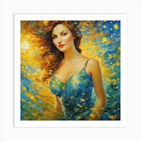 Girl With Long Hairdgbh Art Print