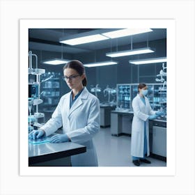 Women In Lab Coats Art Print