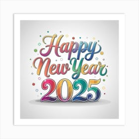 Happy New Year 2025 2 Art Print