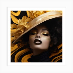 Afro-American Beauty 3 Art Print