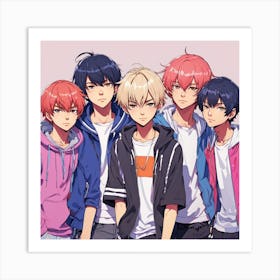 Portrait Of Teenage Friends As A Cool Group 1 1 3 Art Print