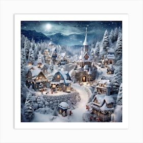 Christmas Village Art Print