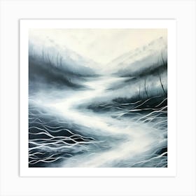 River In The Fog Art Print