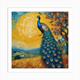 Peacock Painting Art Print