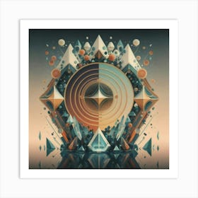 Visually captivating simple geometric artwork, 10 Art Print