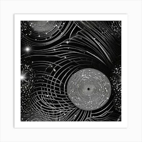 Black And White Swirls 2 Art Print