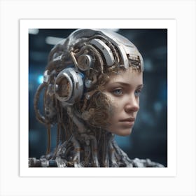 Cyborg Woman 70 Art Print