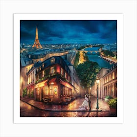 Paris At Night Art Print