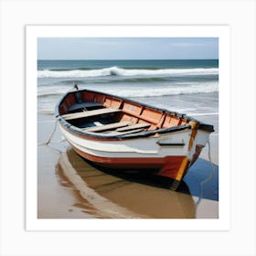 1000013702 Boat on the beach Art Print