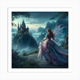 Fairy In The Castle Art Print