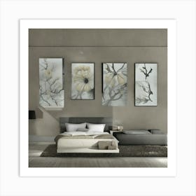 Asian Flower Wall Art Art Print