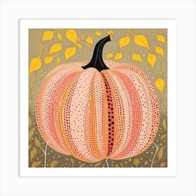 Yayoi Kusama Inspired Pumpkin Pink And Orange 6 Art Print