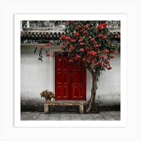 Red Door 3 Art Print