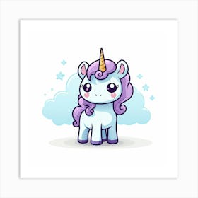 Cute Unicorn 731 Art Print