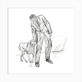 Man And His Dog Art Print